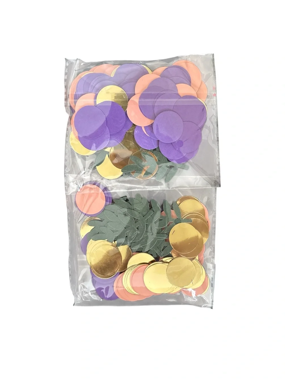 Botanical Table Confetti Mix in Purple, Pink, Gold & Green Leaves - 2 Pack NIP